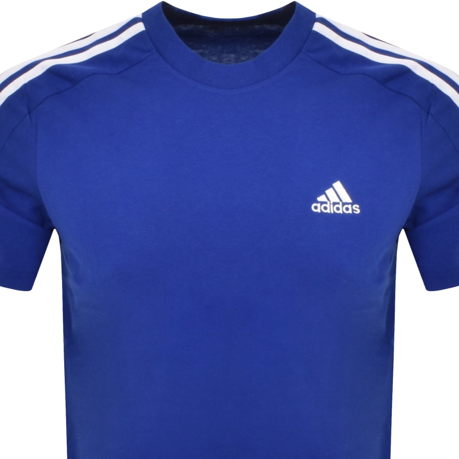 ☆adidas☆ 3S Pinstripe Tee Blue Adidas Original Adicolor 3-Stripes Pinstripe Tee